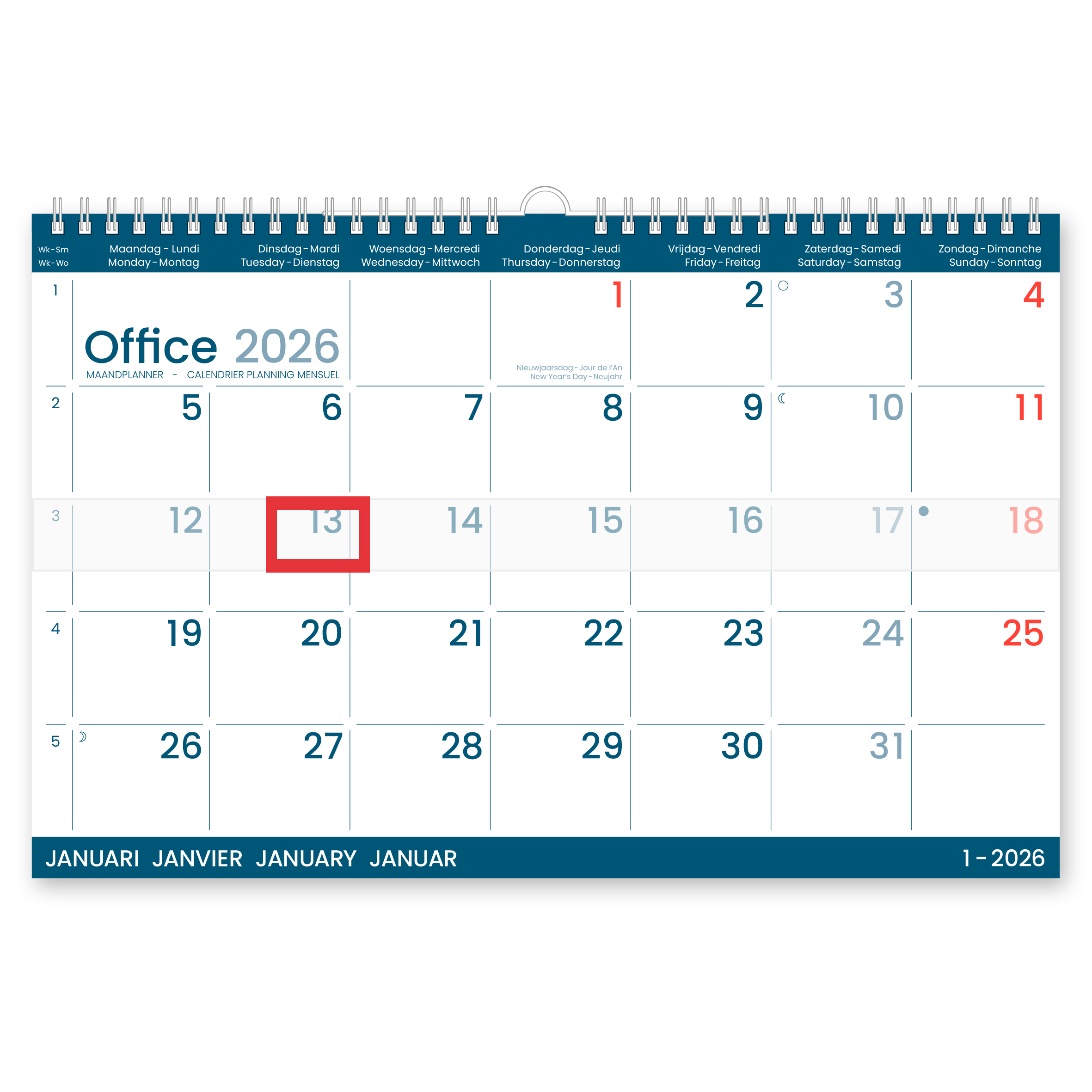 STROBBE OFFICE MAANDKALENDER