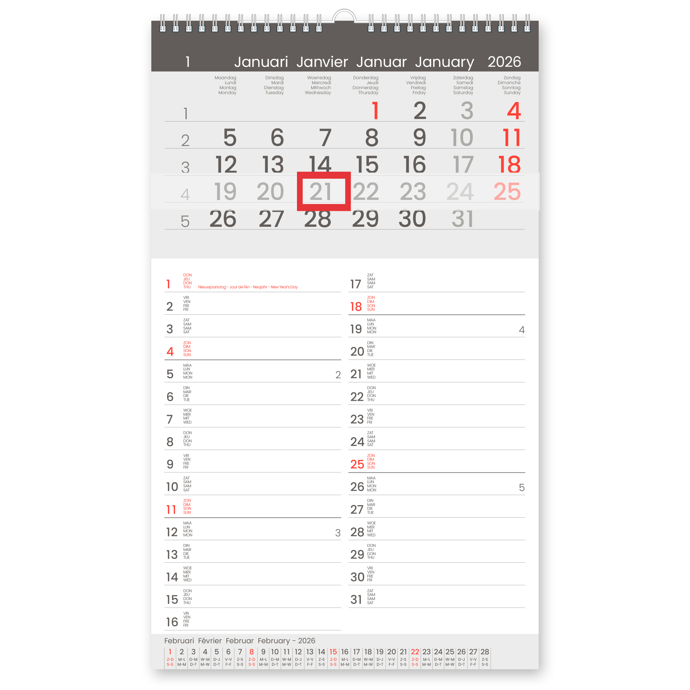 STROBBE MEMO MANAGER MAANDKALENDER