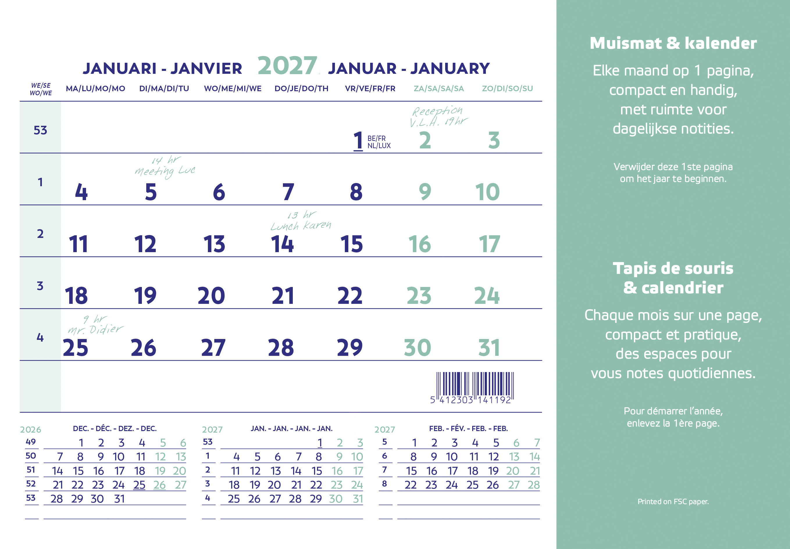 BREPOLS KALENDER MUISMAT