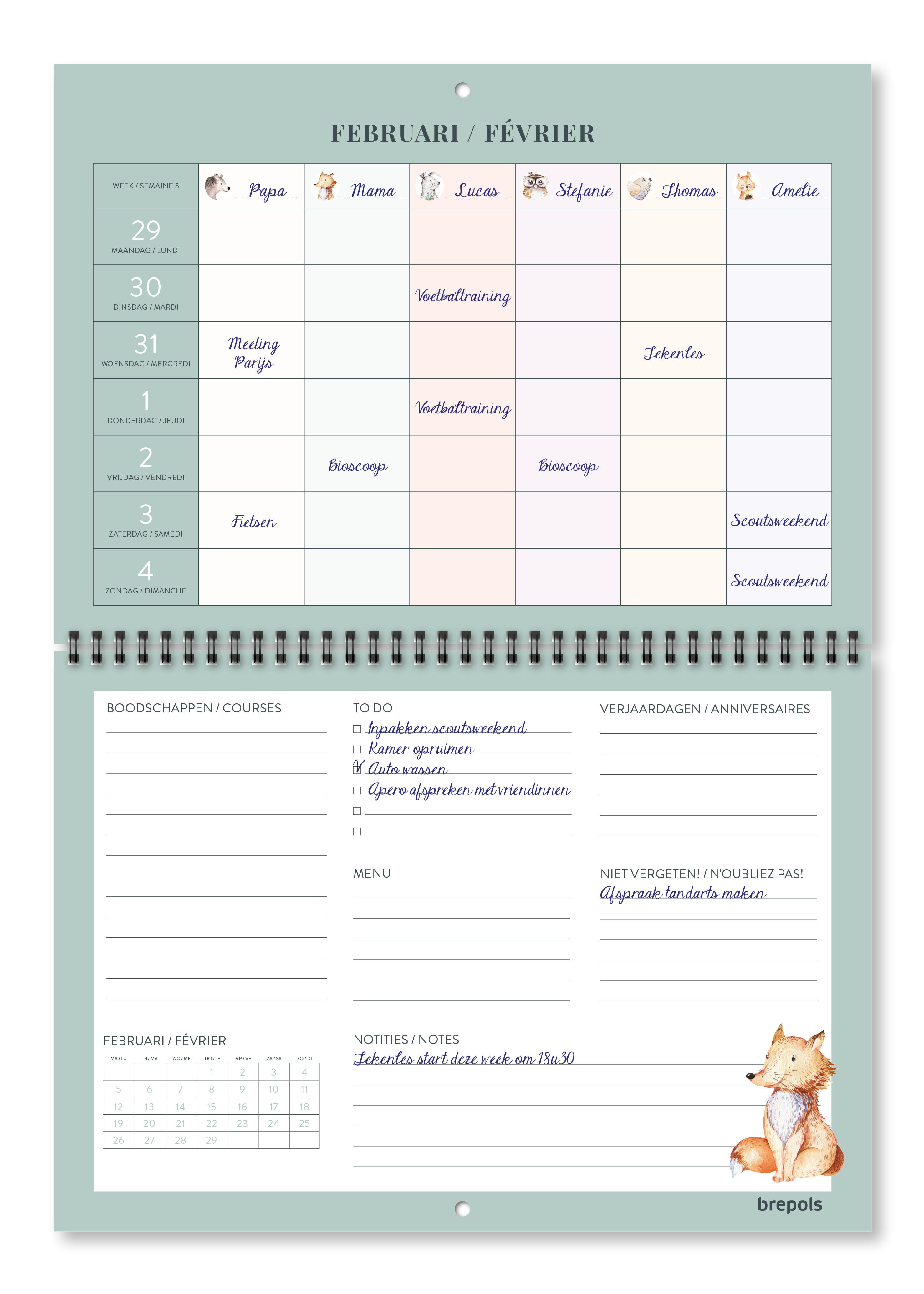 BREPOLS KALENDER GEZINS/ FAMILIE WEEK