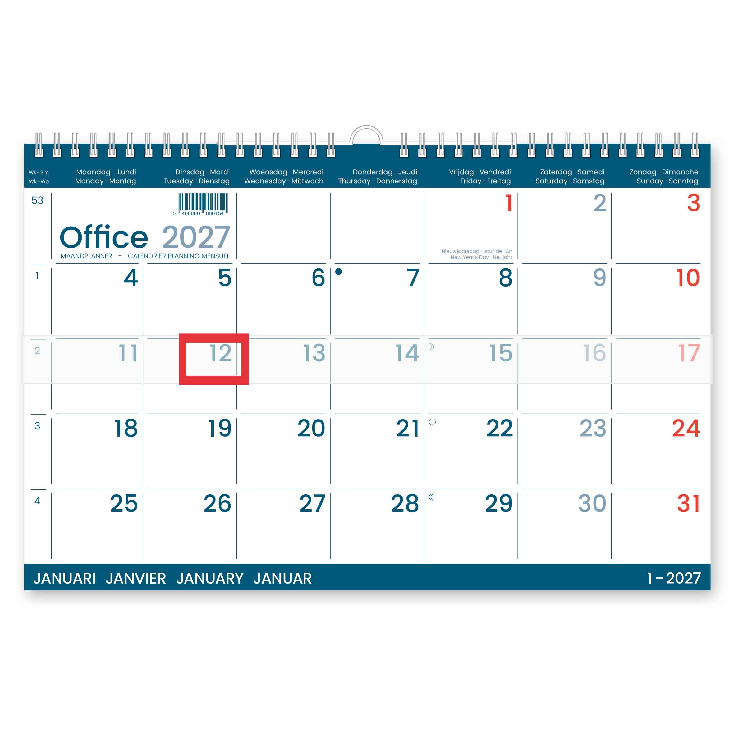 STROBBE OFFICE MAANDKALENDER