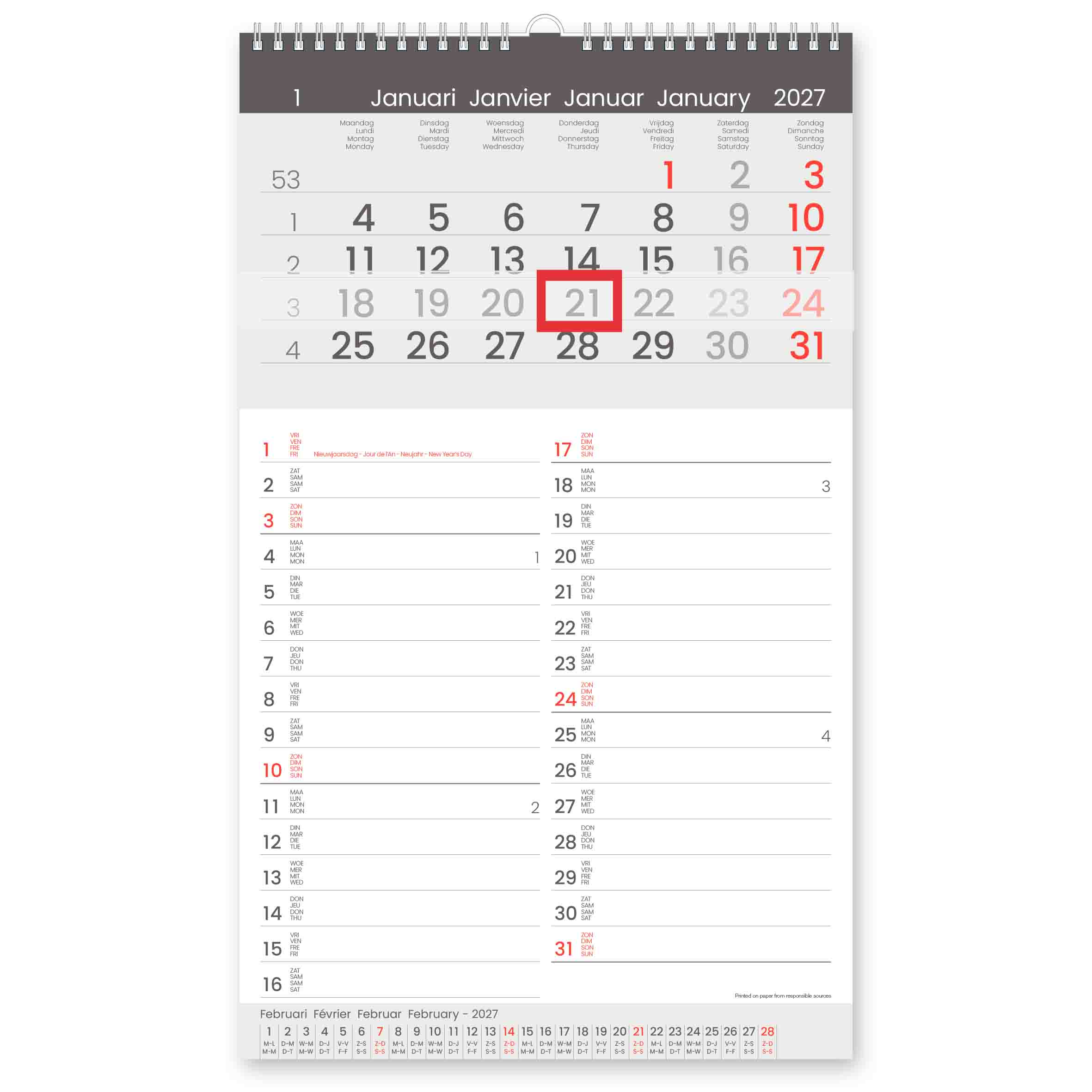 STROBBE MEMO MANAGER MAANDKALENDER
