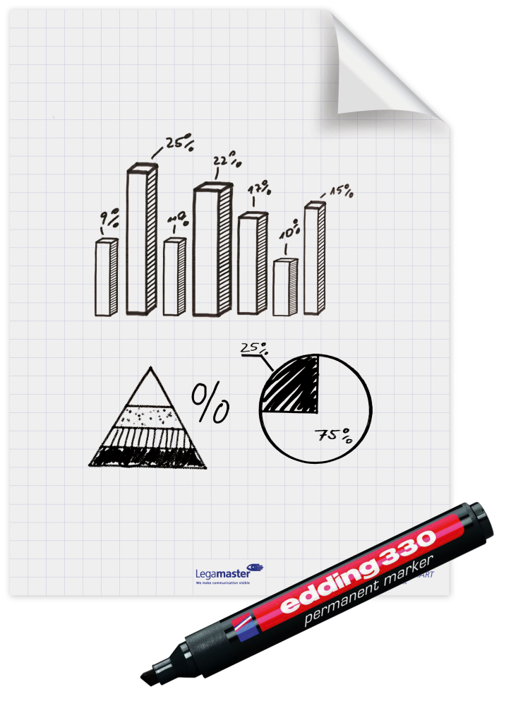 LEGA MAGIC CHART WHITEBOARD 60x80cm
