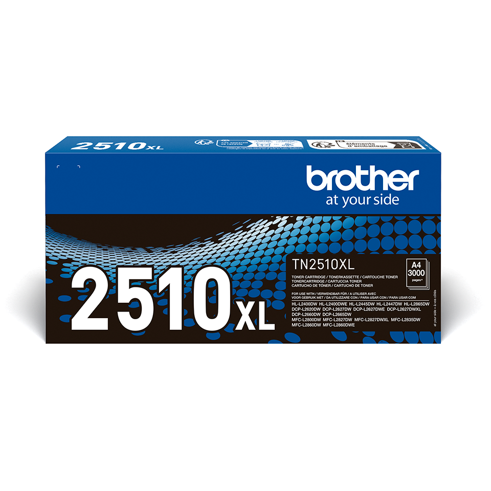 BROTHER TN2510XL Black Toner Cartridge ISO Yield up to 3.000