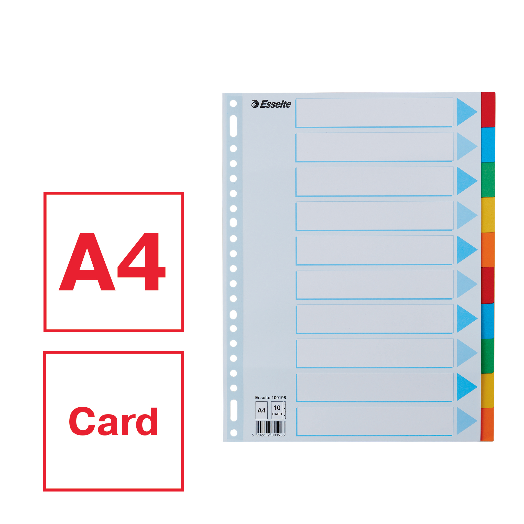 TABBLADEN ESS KARTON A4 10TABS                              