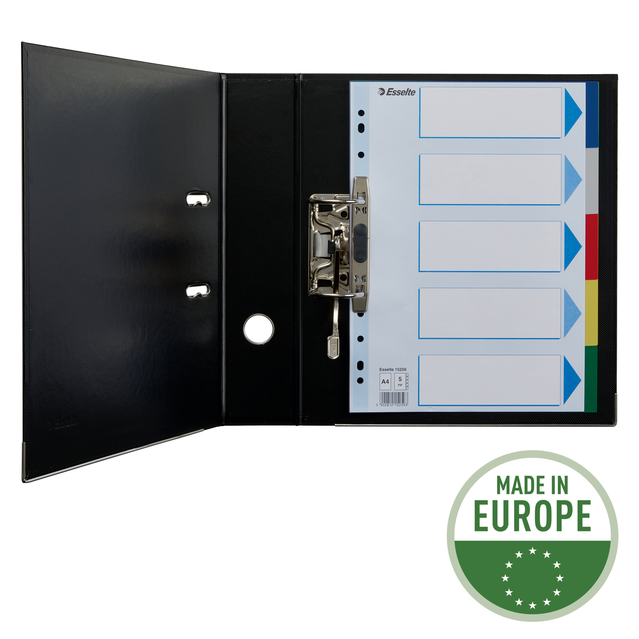ESSELTE TABBLAD PP KLEUR 5 TABS
