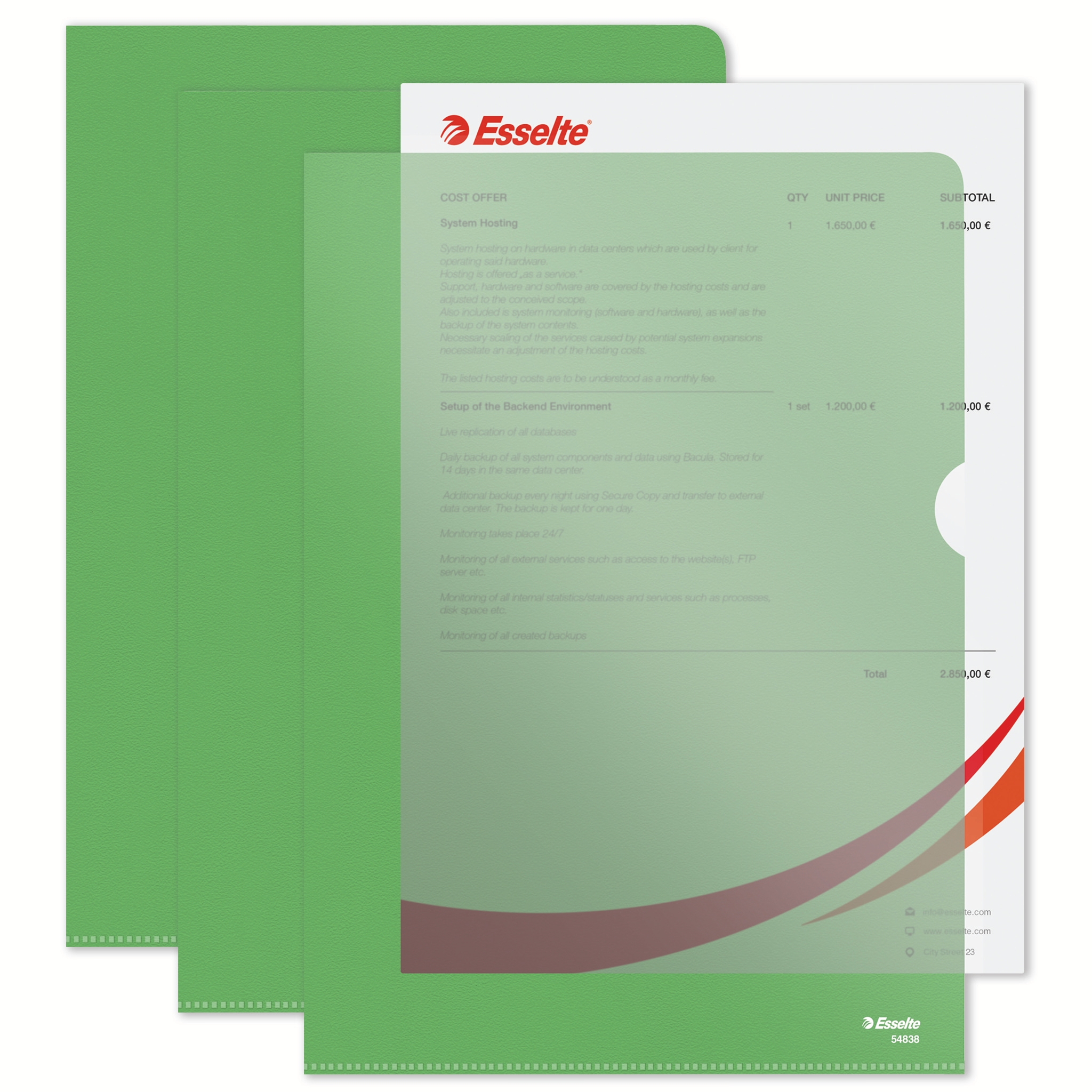 ESSELTE L-MAP PP GENERFD GROEN 100