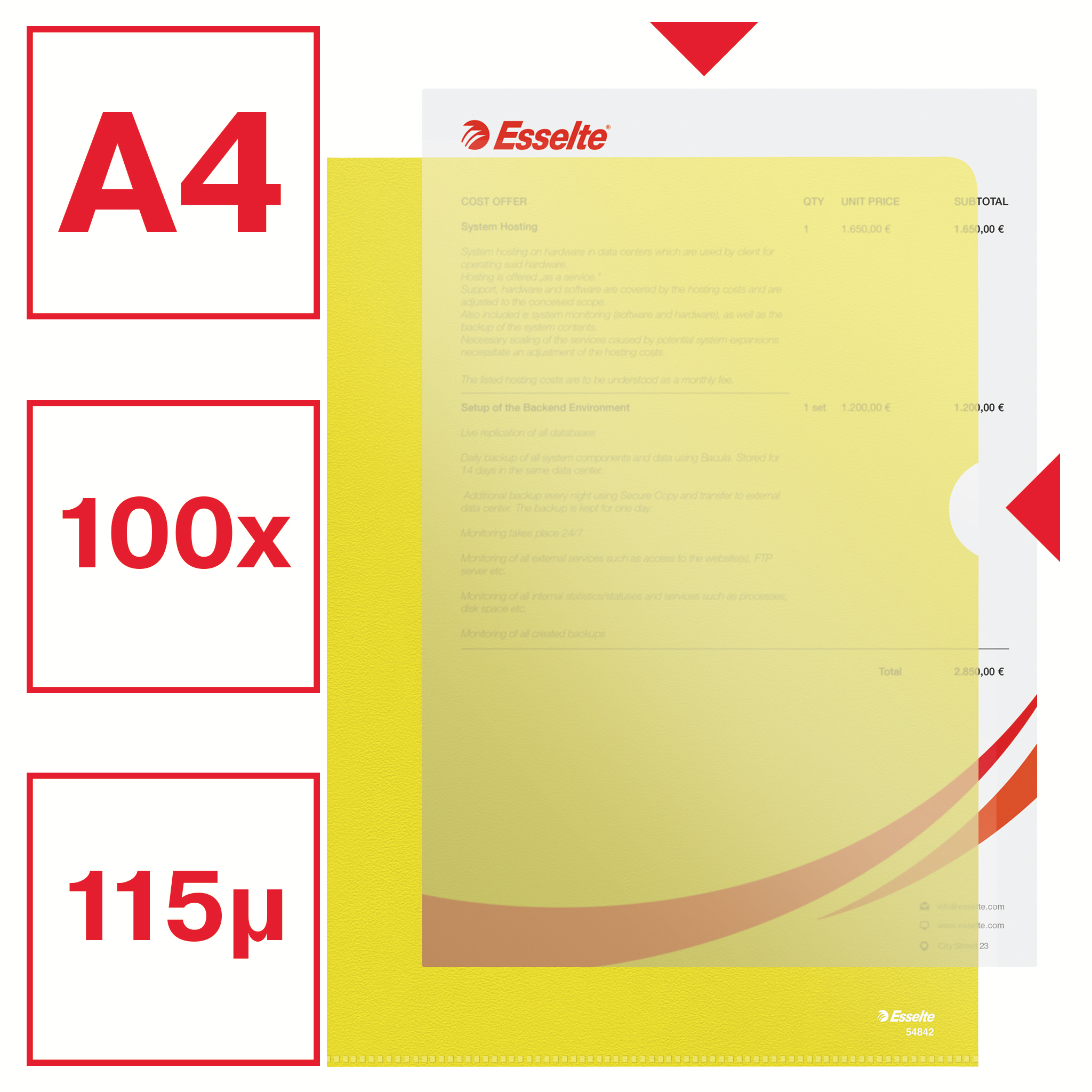 ESSELTE L-MAP PP GENERFD GEEL 100