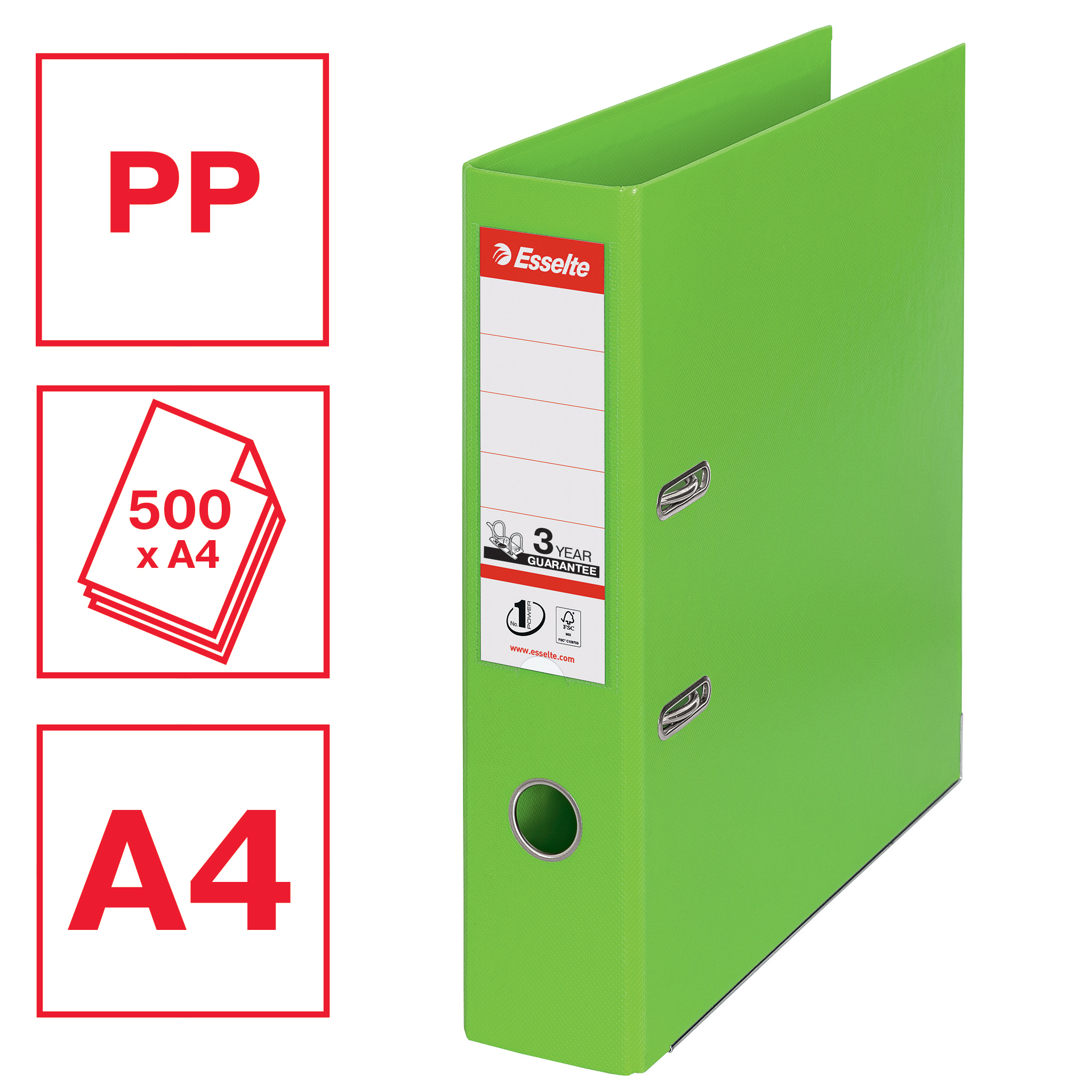 ESSELTE ORDNER VIVIDA 75MM GROEN