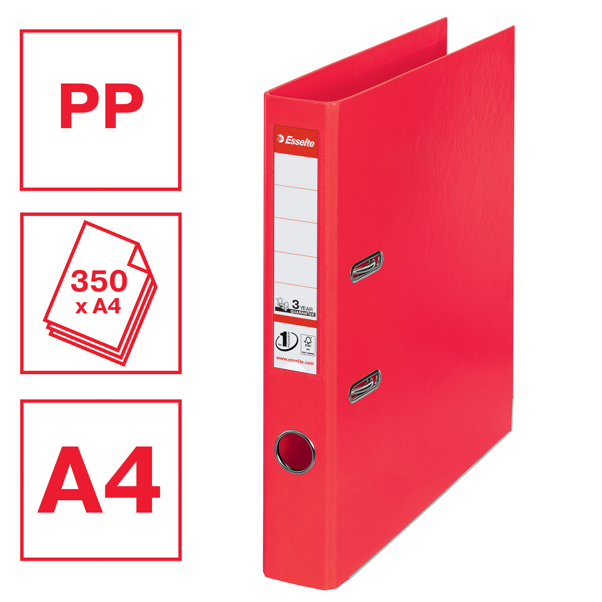 ESSELTE ORDNER VIVIDA 50MM ROOD
