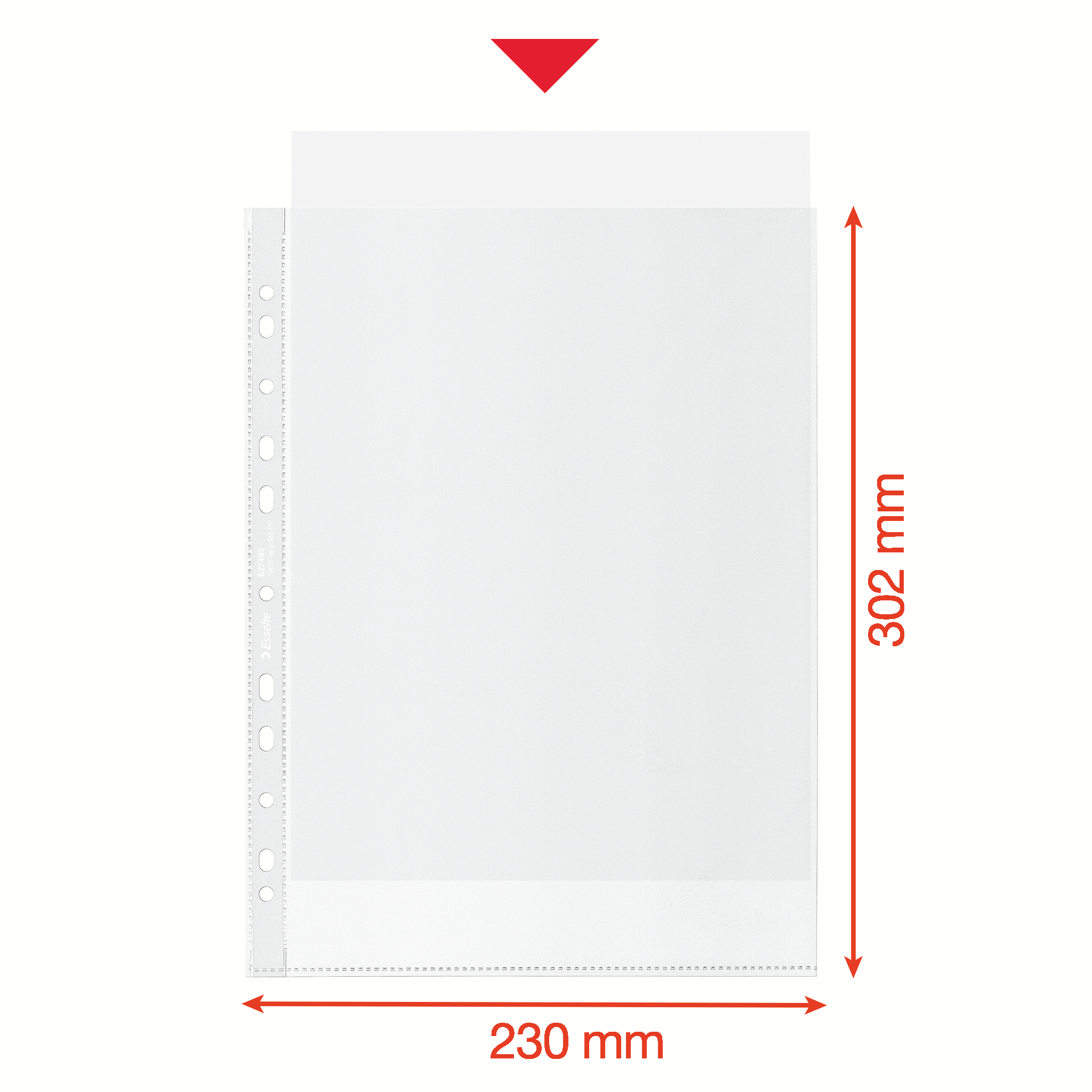 ESSELTE GEPERFOREERDE TASSEN recycled 70µ A4 DOOS 100