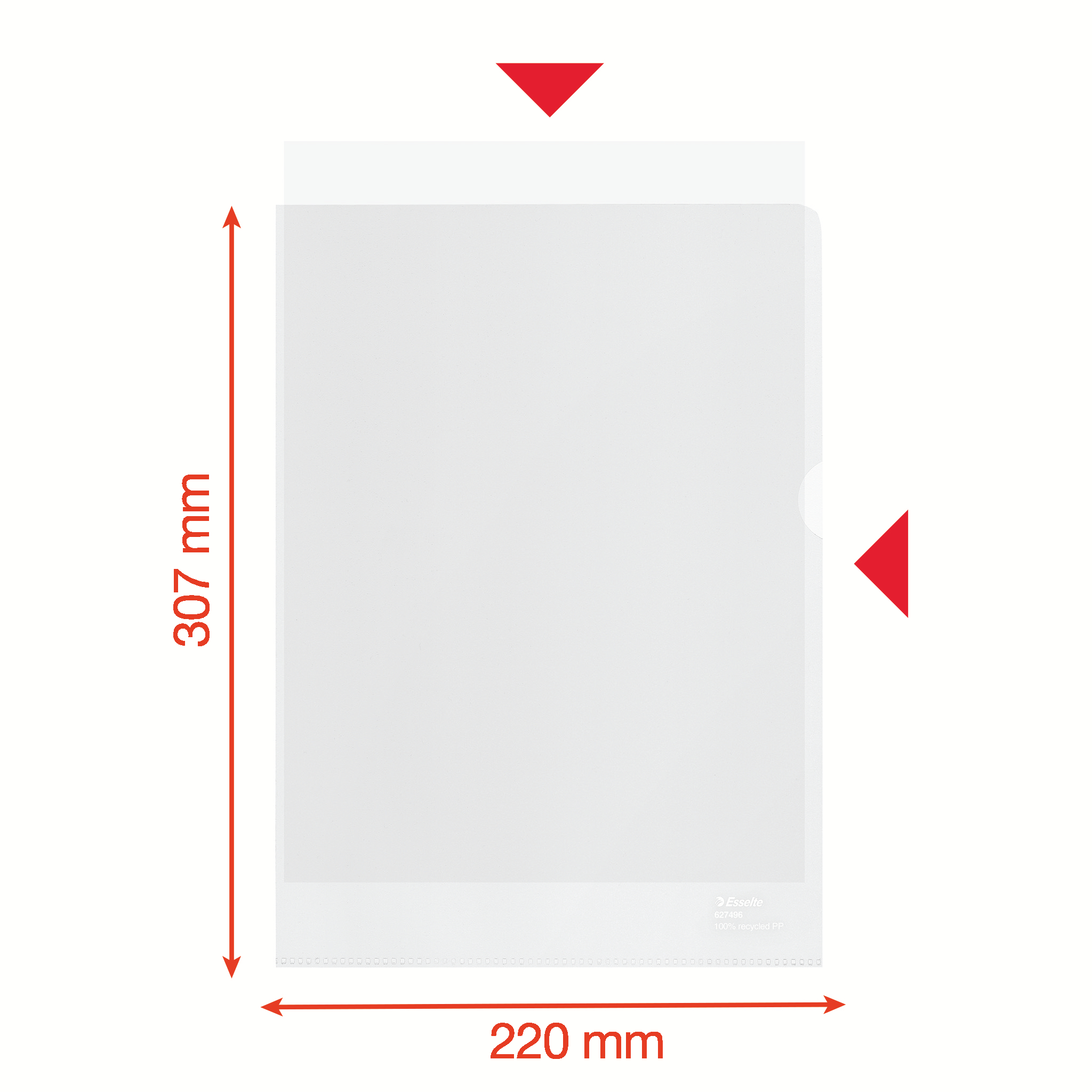 ESSELTE L-MAPJE recycled 100µ DOOS 100ST