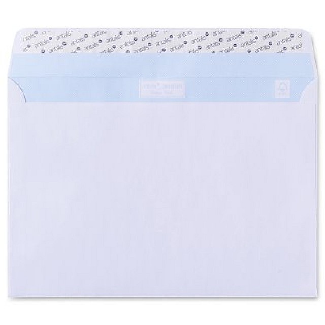 ENVELOP 162x229 STRIP ZONDER VENSTER WIT 500st