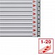 ESSELTE TABBLAD PP GRIJS 1-20