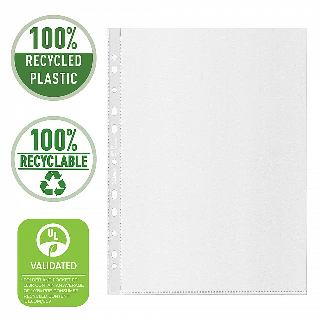 ESSELTE GEPERFOREERDE TASSEN recycled 70µ A4 DOOS 100