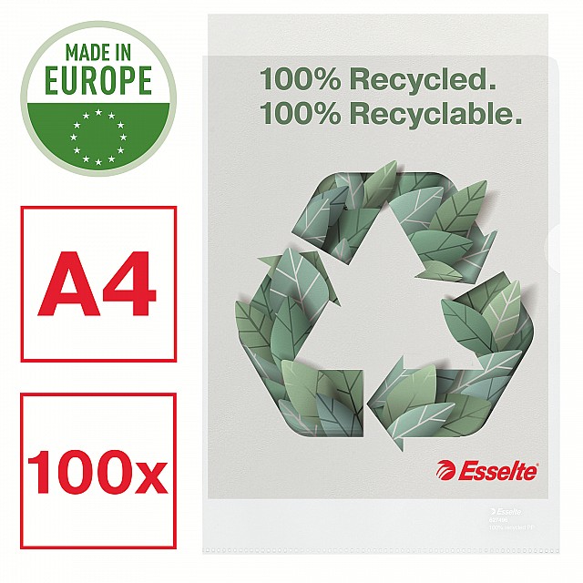 ESSELTE L-MAPJE recycled 100µ DOOS 100ST