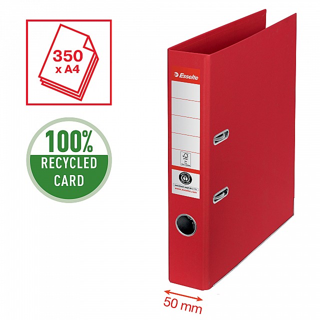 ESSELTE ORDNER 50MM ROOD 10ST