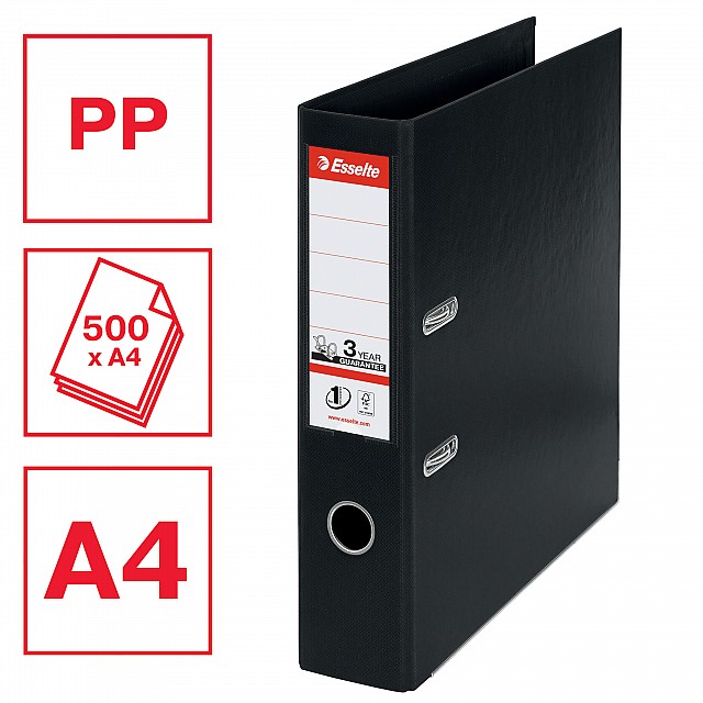 ESSELTE ORDNER PP 8CM ZWART