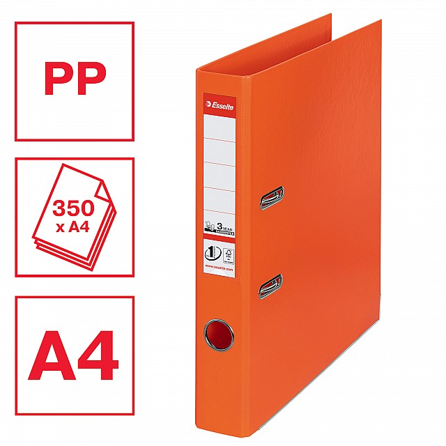 ESSELTE ORDNER PP 4CM ORANJE