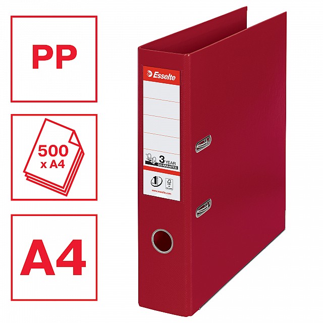 ESSELTE ORDNER PP 8CM BORDEAU