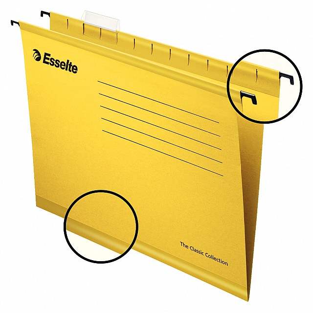ESSELTE HANGMAP PLUS GEEL 25ST                              