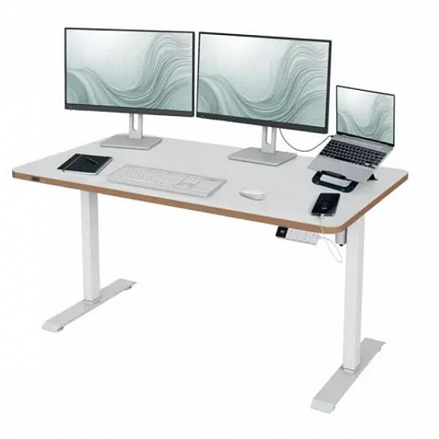 LEITZ ERGO ELECTRISCH ZIT-STA BUREAU 120X70cm WIT