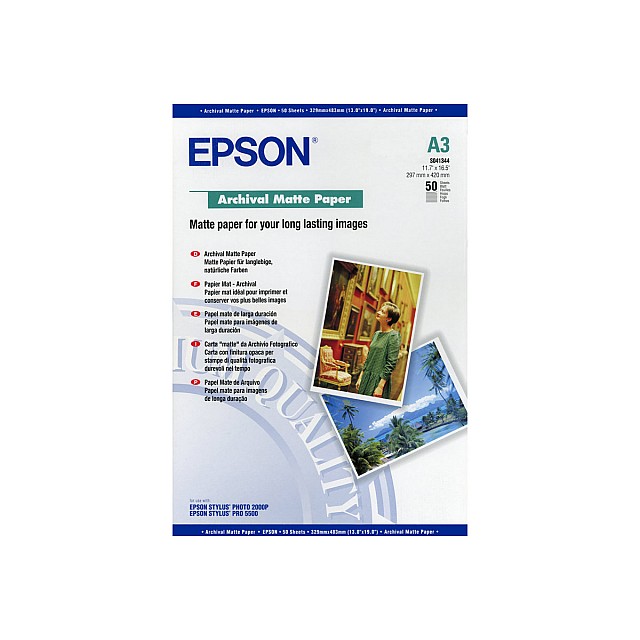 EPSON Matte archival papier inktjet 192g/m2 A3 50 sheets 1-p