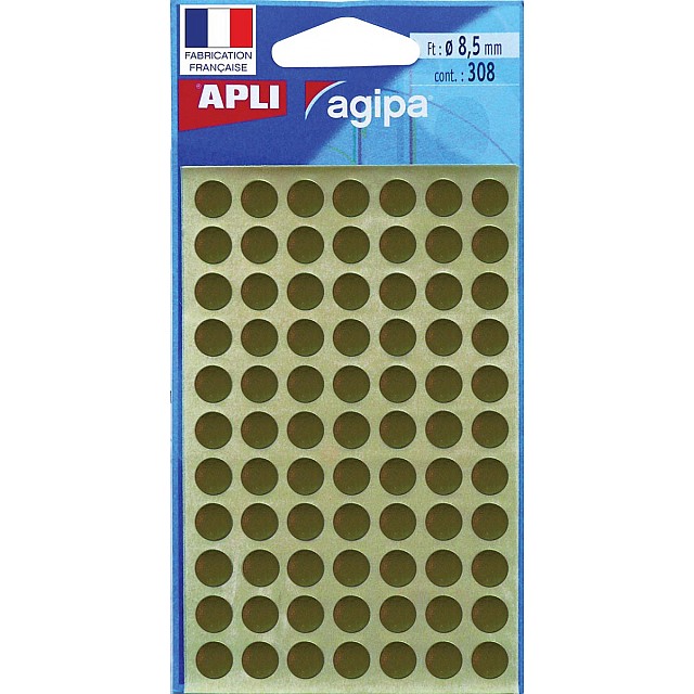 ETIKET GOUD ROND 8MM 308ST