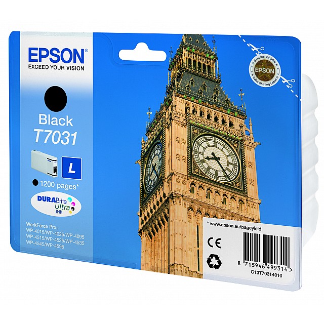 EPSON T7031 inktcartridge zwart standard capacity 24ml 1.200