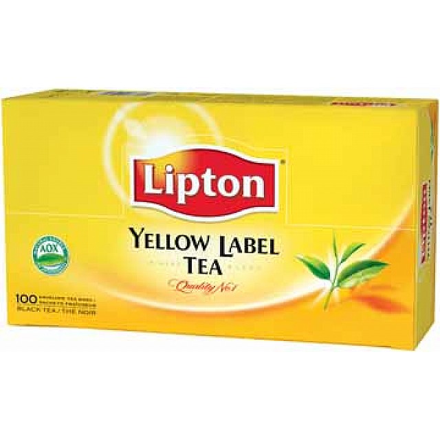 LIPTON YELLOW LABEL TEA 100builtjes