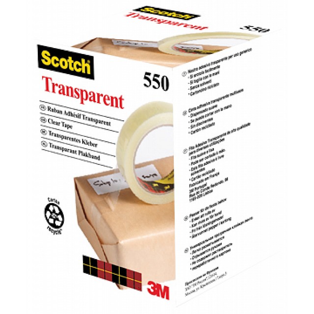 SCOTCH 550 TRANSPARANTE TAPE 19X66 8ST