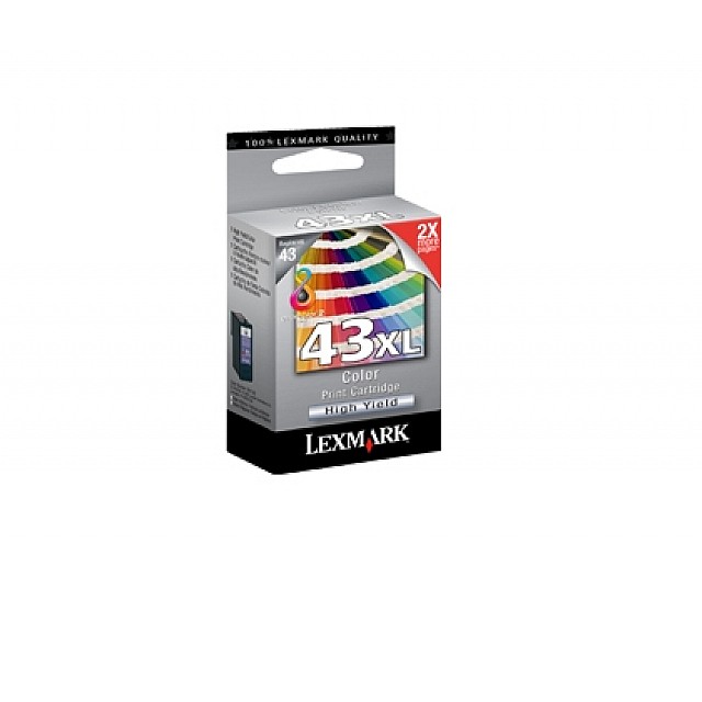 LEXMARK 43XL inktcartridge drie kleuren high capacity 500 pa
