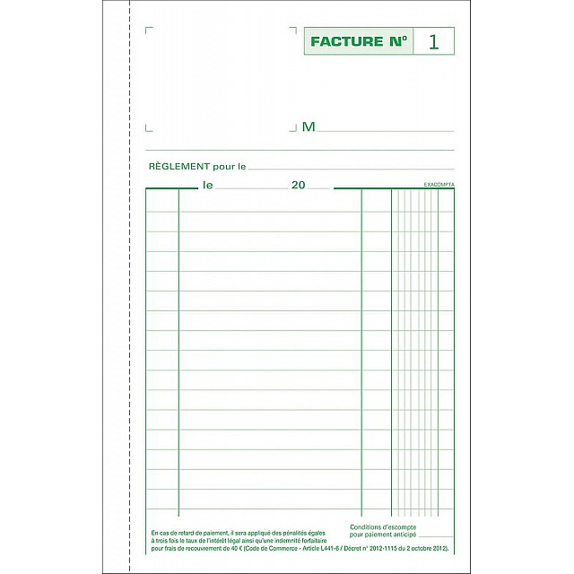 FACTUUR 21X13,5 50T TRIPLI FR