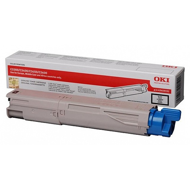 OKI C3300, C3400, C3450, C3600 tonercartridge zwart high cap