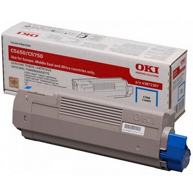 OKI C5650, C5750 tonercartridge cyaan standard capacity 2.00