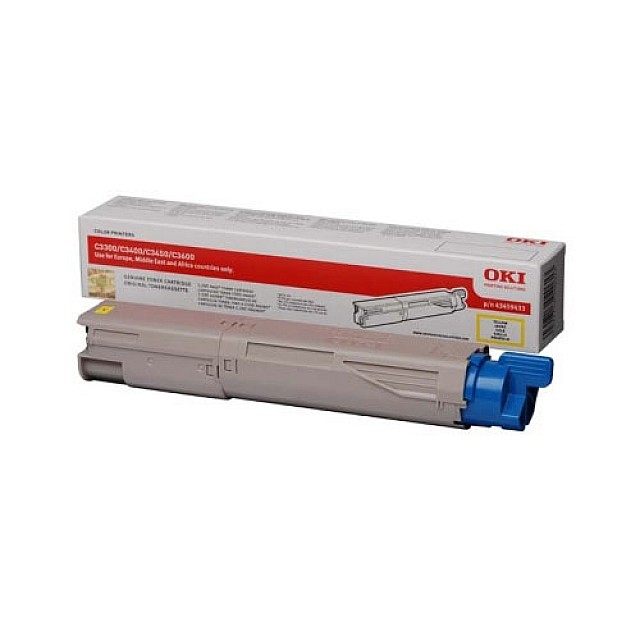 OKI C3300, C3400, C3450, C3600 tonercartridge geel standard