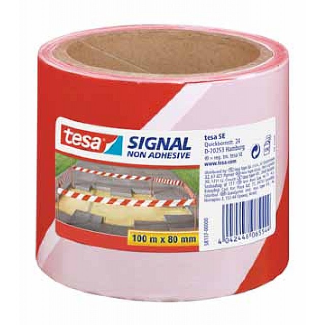 AFZETLINT TESA ROOD/WIT 100M