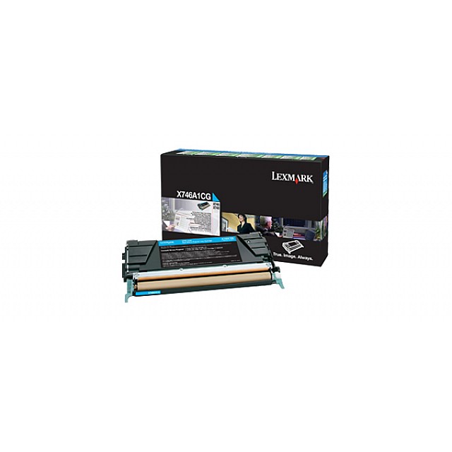 LEXMARK X746, X748 7K tonercartridge cyaan standard capacity
