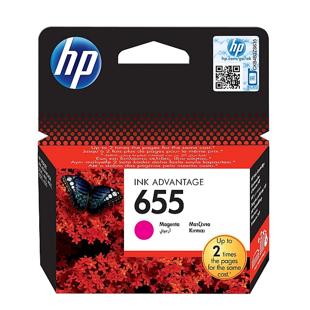 HP 655 original Ink cartridge CZ111AE BHK magenta standard c