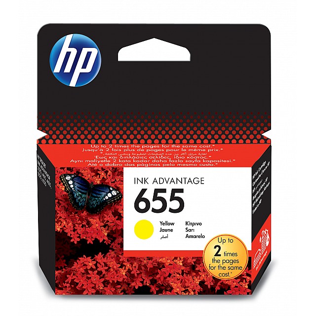 HP 655 original Ink cartridge CZ112AE BHK yellow standard ca