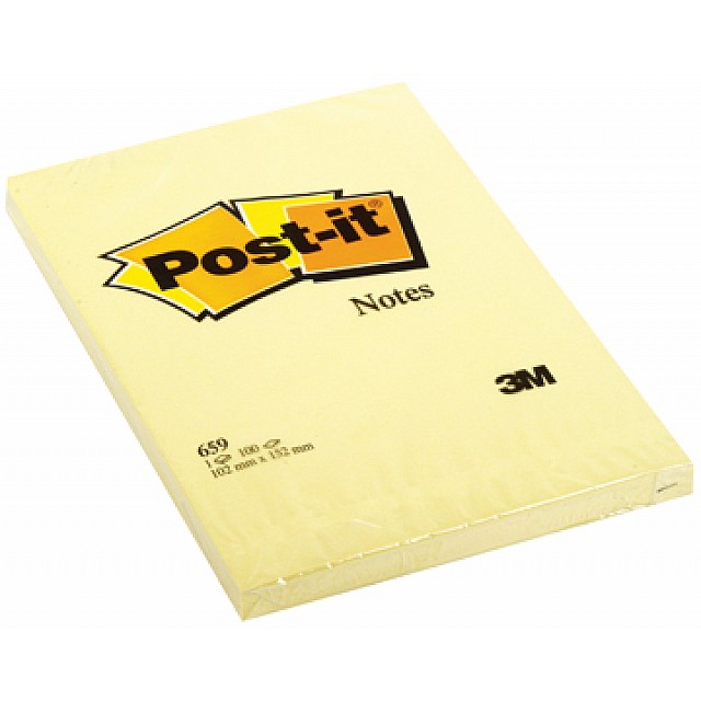 MEMOBLOK POST-IT 102X152 GEEL