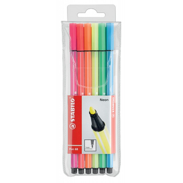 ETUI 6 STABILO PEN 68 NEON ASS
