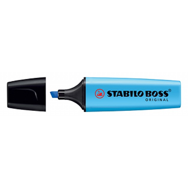 STABILO BOSS 10ST FLUO BLAUW - NETT