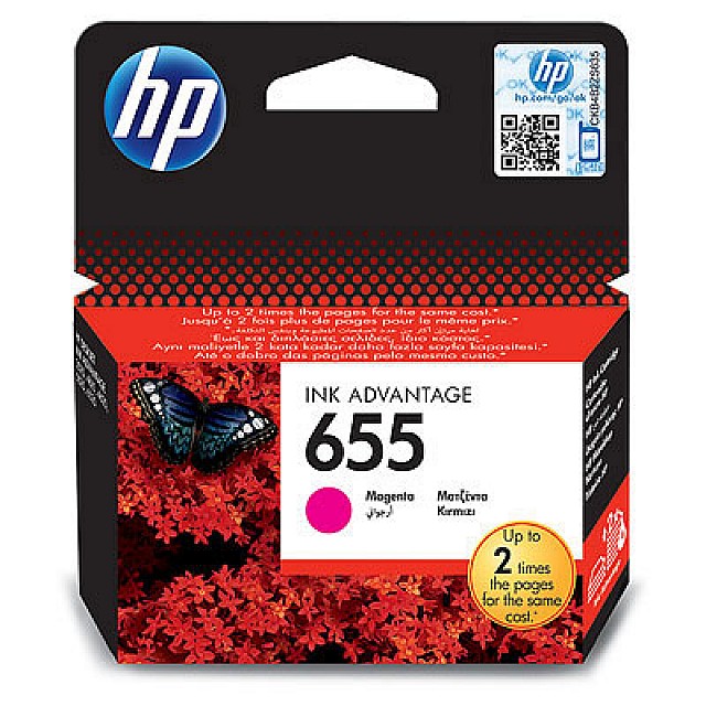 HP 655 inktcartridge magenta standard capacity 600 pagina s