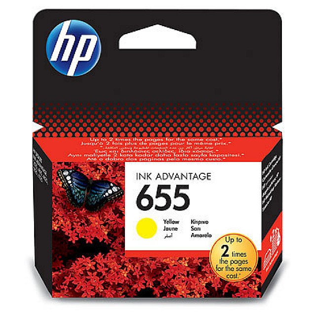 HP 655 inktcartridge geel standard capacity 600 pagina s 1-p