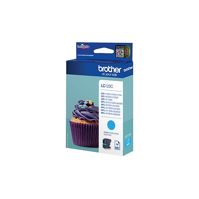 BROTHER LC-123 inktcartridge cyaan standard capacity 600 pag