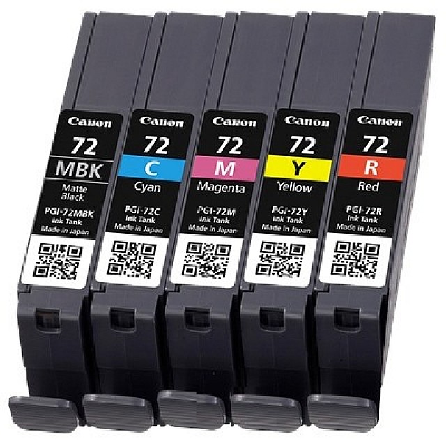 CANON PGI-72 MBK/C/M/Y/R inktcartridge zwart en kleur standa