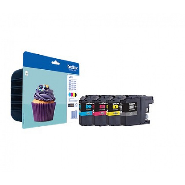 BROTHER LC-123 inktcartridge zwart en drie kleuren standard