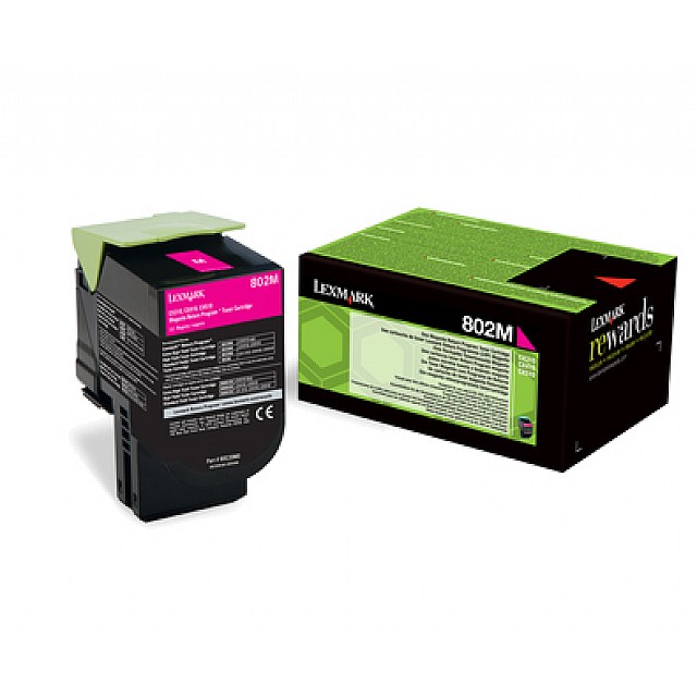 LEXMARK 802M tonercartridge magenta low capacity 1.000 pagin