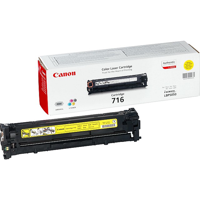 CANON 716 tonercartridge geel standard capacity 1.500 pagina